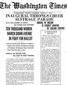 image of article on 1913 Women's Suffrage March